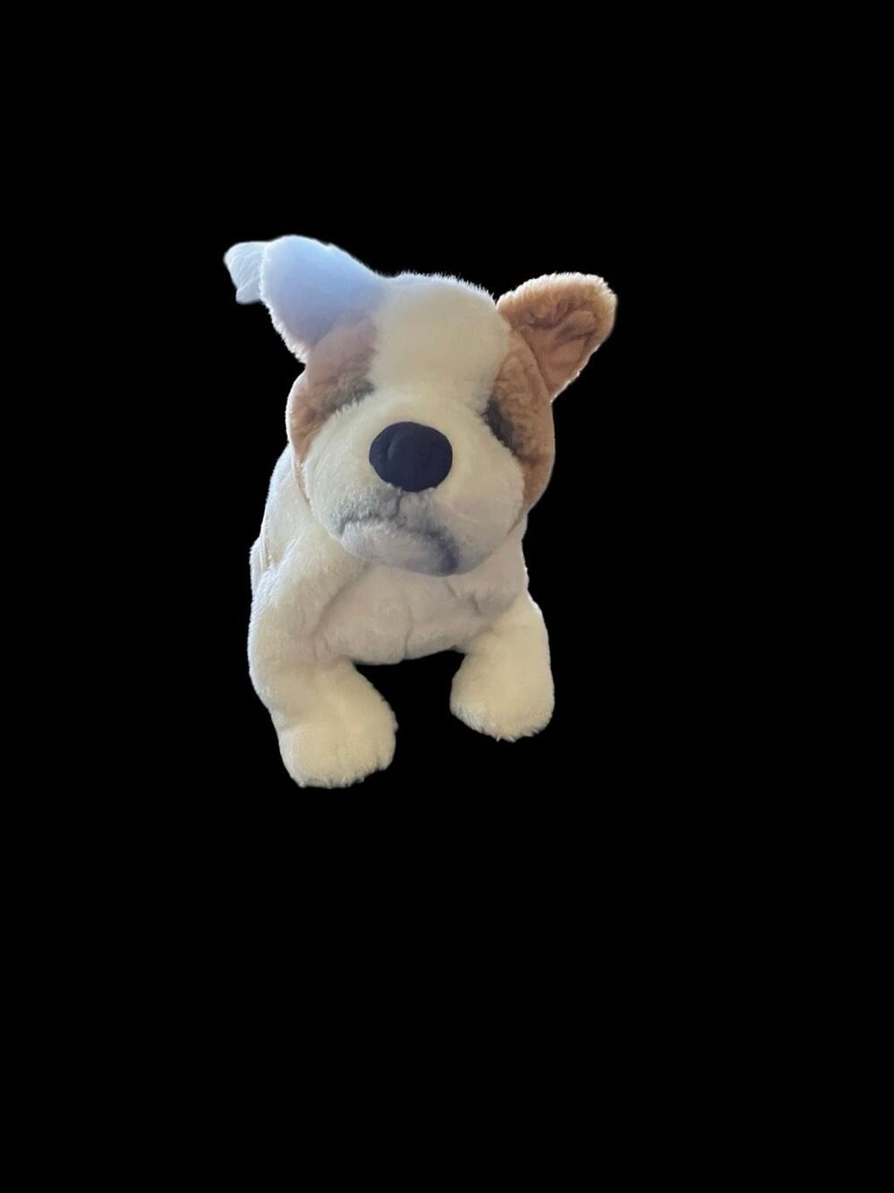 Lou Rankin Brown White Plush Bulldog Dog Stuffed Animal 11"